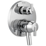 Delta Faucet - Trinsic Contemporary Two Handle Monitor 17 Series Valve Trim with 6-Setting Integrated Diverter - Chrome