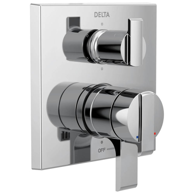 Delta Faucet - Ara Angular Modern Monitor 17 Series Valve Trim with 6-Setting Integrated Diverter - Chrome