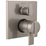 Ara Angular Modern Monitor 17 Series Valve Trim with 6-Setting Integrated Diverter