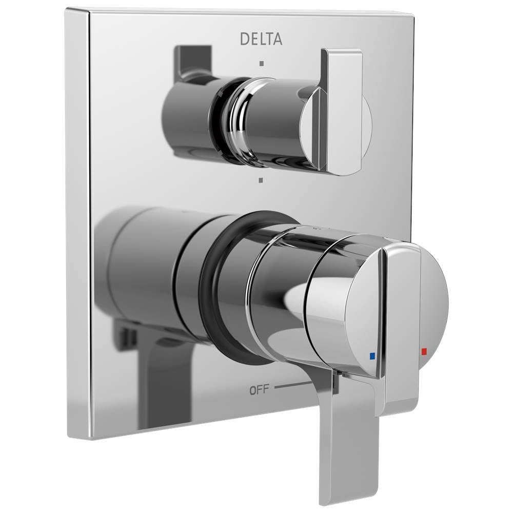 Ara Angular Modern Monitor 17 Series Valve Trim with 6-Setting Integrated Diverter