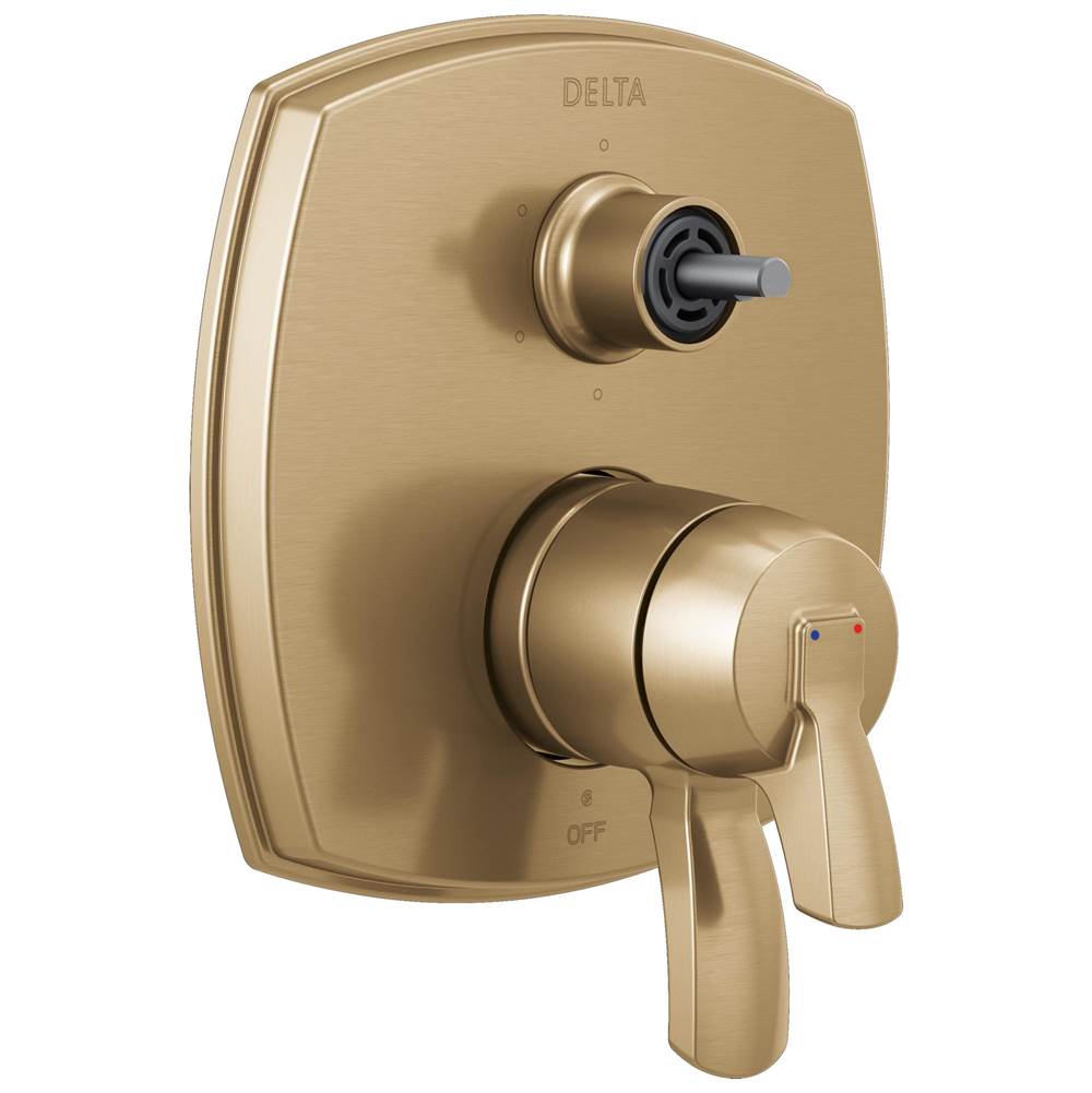 Delta Faucet - Stryke 17 Series Integrated Diverter Trim with Six Function Diverter Less Diverter Handle - Lumicoat Champagne Bronze