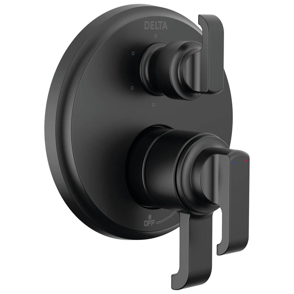 Delta Faucet - TetraE 17 Series Integrated Diverter Trim with 6-Setting - Matte Black