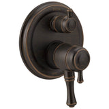 CassidyE Traditional 2-Handle Monitor 17 Series Valve Trim with 6-Setting Integrated Diverter