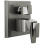 Delta Faucet - TrillianE Two-Handle Monitor 17T Series Valve Trim with 3-Setting Diverter - LumicoatÂ® Black Stainless
