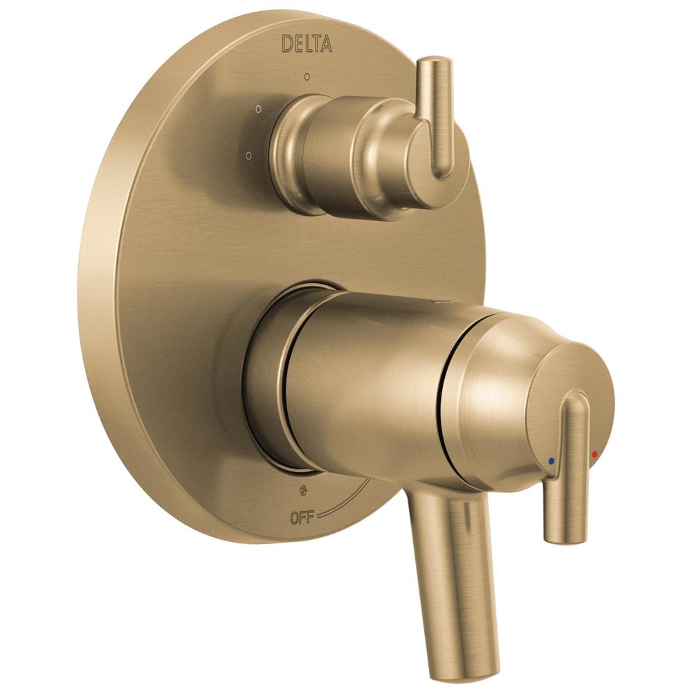 Delta Faucet - Trinsic Contemporary TempAssure 17T Series Valve Trim with 3-Setting Integrated Diverter - Champagne Bronze