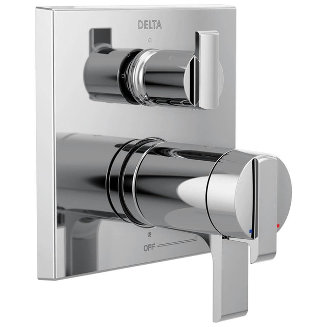 Delta Faucet - Ara Angular Modern TempAssure 17T Series Valve Trim with 3-Setting Integrated Diverter - Chrome