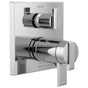 Delta Faucet - Ara Angular Modern TempAssure 17T Series Valve Trim with 3-Setting Integrated Diverter - Chrome