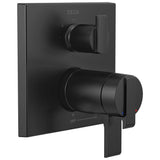 Delta Faucet - Ara Angular Modern TempAssure 17T Series Valve Trim with 3-Setting Integrated Diverter - Matte Black