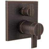 Ara Angular Modern TempAssure 17T Series Valve Trim with 3-Setting Integrated Diverter