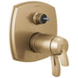 Delta Faucet - Stryke 17 Thermostatic Integrated Diverter Trim with Three Function Diverter Less Diverter Handle - Lumicoat Champagne Bronze