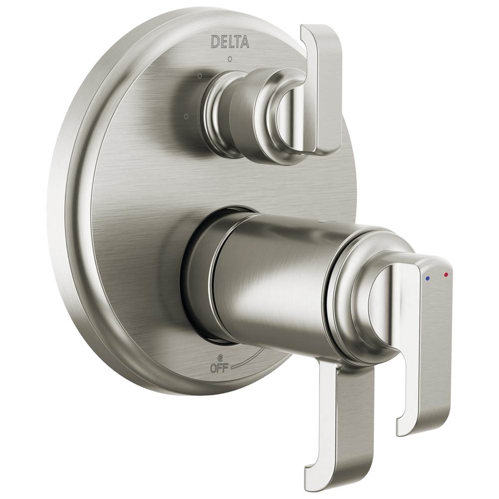 Delta Faucet - TetraE TempAssure 17T Series Integrated Diverter Trim with 3-Setting - LumicoatÂ® Stainless