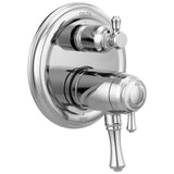 Delta Faucet - CassidyE Traditional 2-Handle TempAssure 17T Series Valve Trim with 3-Setting Integrated Diverter - Chrome