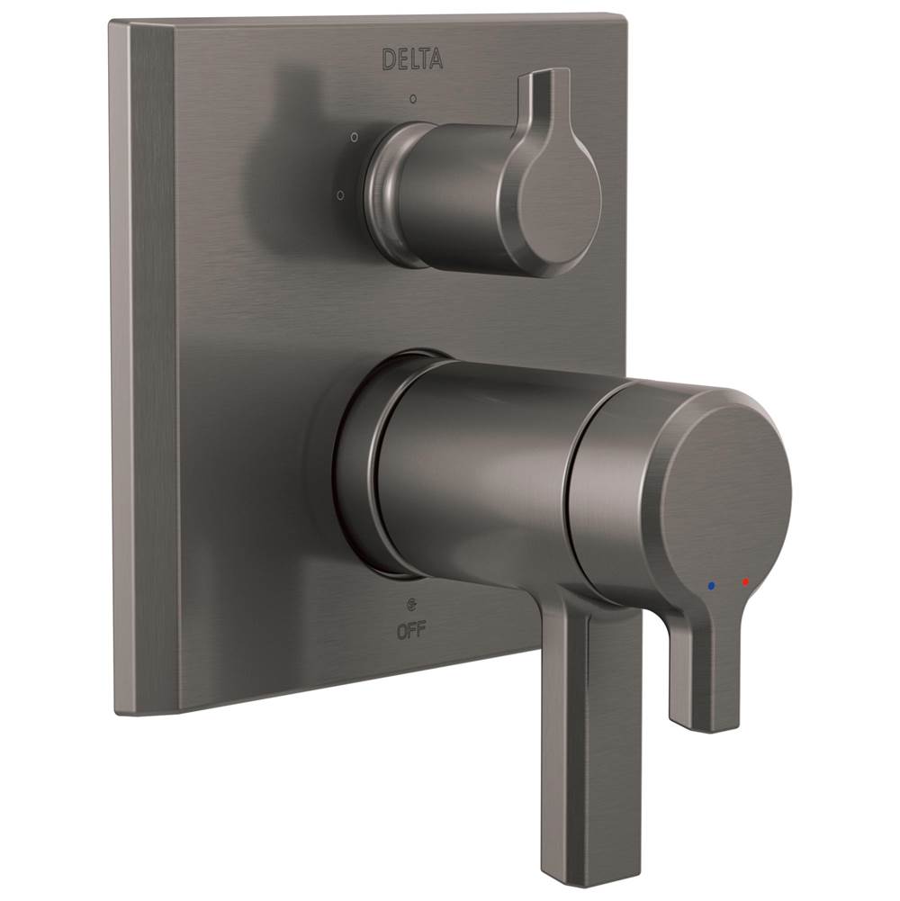 Delta Faucet - PivotalE TempAssure 17T Series Valve Trim with 3-Setting Integrated Diverter - LumicoatÂ® Black Stainless