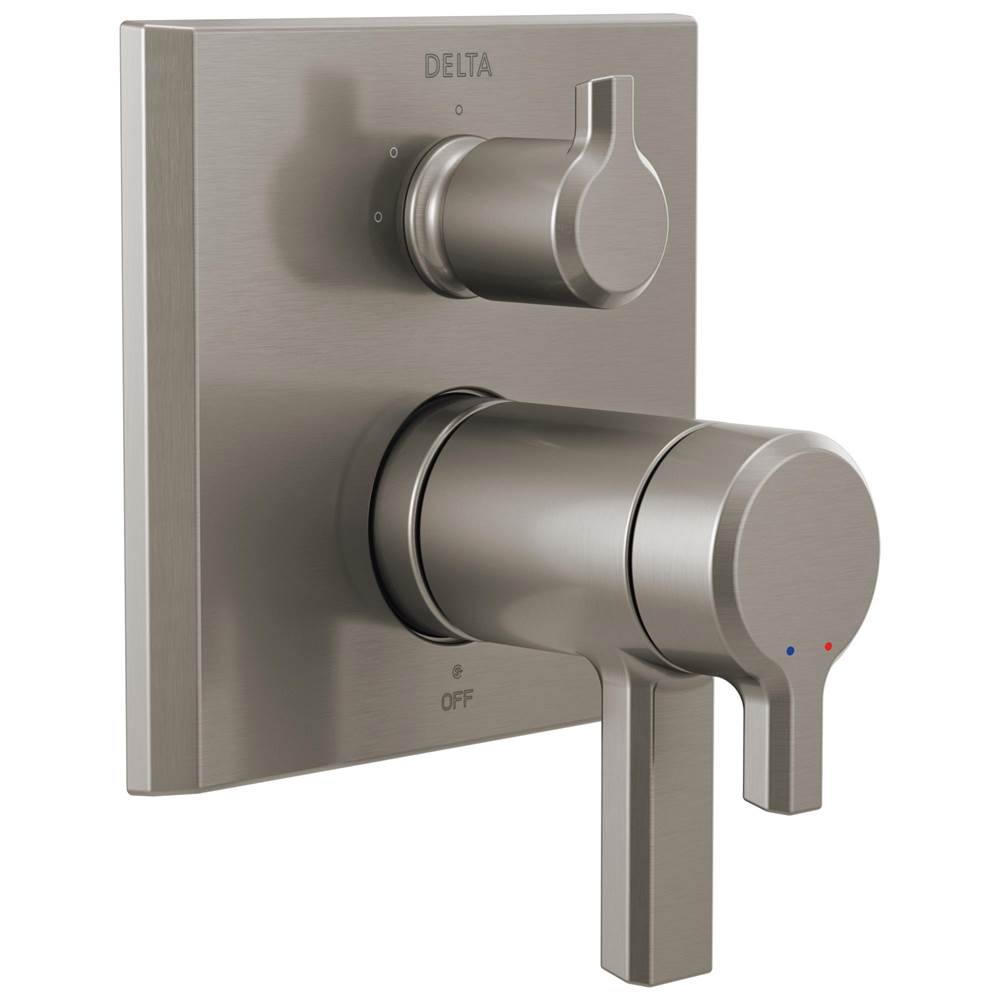 Delta Faucet - PivotalE TempAssure 17T Series Valve Trim with 3-Setting Integrated Diverter - LumicoatÂ® Stainless