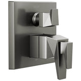 Delta Faucet - TrillianE Two-Handle Monitor 17T Series Valve Trim with 6-Setting Diverter - LumicoatÂ® Black Stainless