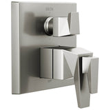 Delta Faucet - TrillianE Two-Handle Monitor 17T Series Valve Trim with 6-Setting Diverter - LumicoatÂ® Stainless