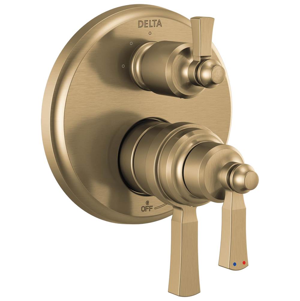 Delta Faucet - DorvalE Traditional 2-Handle Monitor 17T Series Valve Trim with 6 Setting Diverter - Champagne Bronze