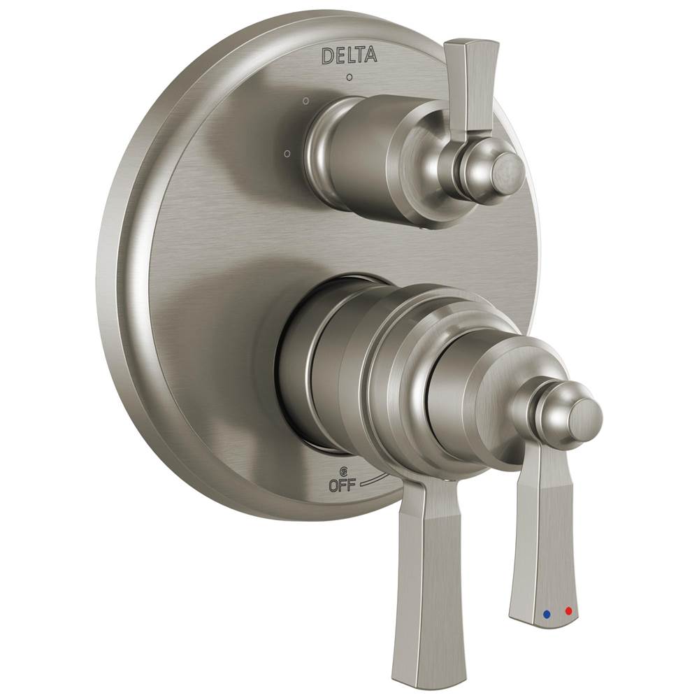 Delta Faucet - DorvalE Traditional 2-Handle Monitor 17T Series Valve Trim with 6 Setting Diverter - Stainless