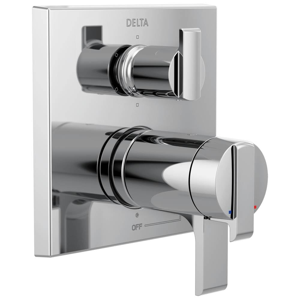 Delta Faucet - Ara Angular Modern TempAssure 17T Series Valve Trim with 6-Setting Integrated Diverter - Chrome