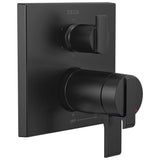 Delta Faucet - Ara Angular Modern TempAssure 17T Series Valve Trim with 6-Setting Integrated Diverter - Matte Black