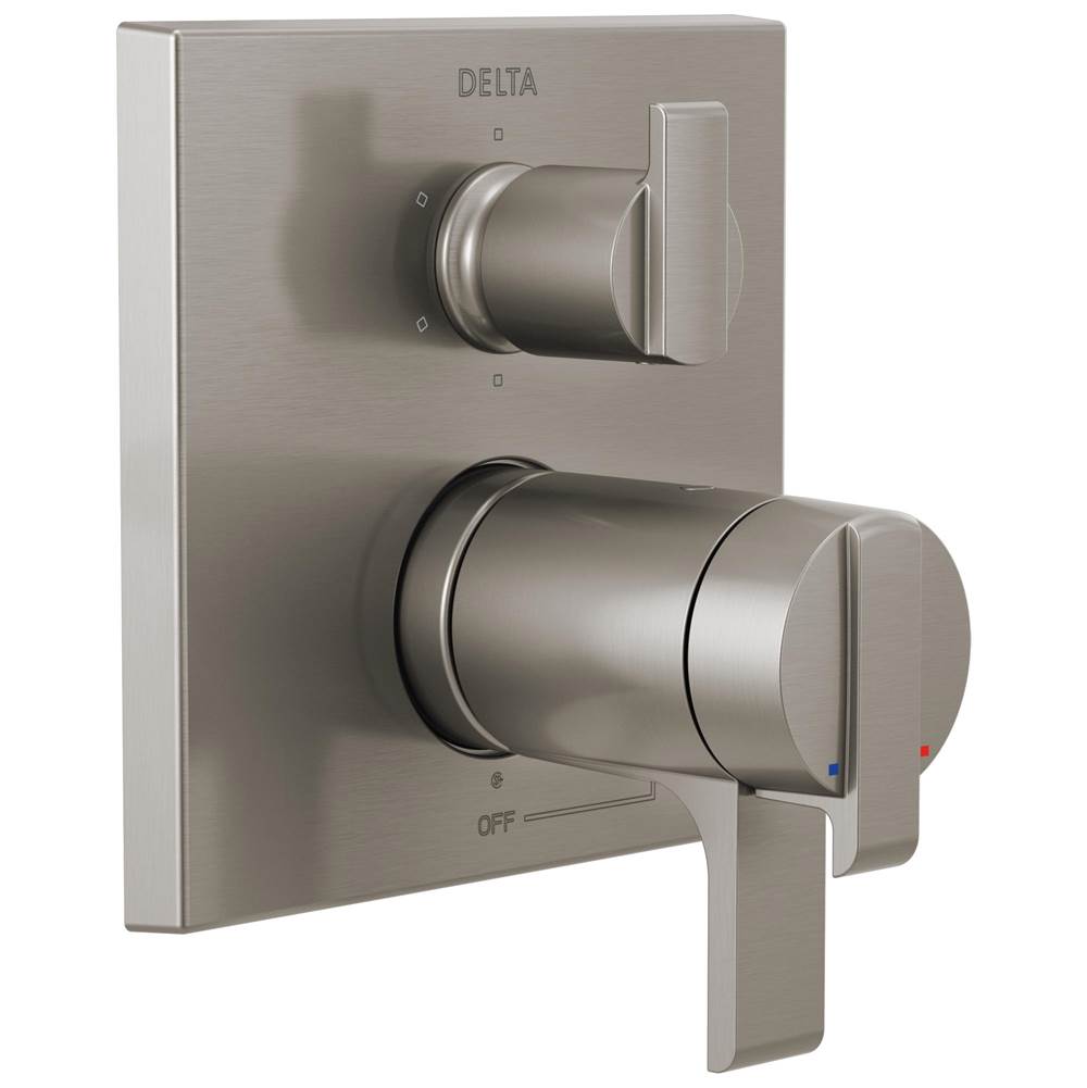 Delta Faucet - Ara Angular Modern TempAssure 17T Series Valve Trim with 6-Setting Integrated Diverter - Stainless