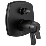 Delta Faucet - Stryke 17 Thermostatic Integrated Diverter Trim with Six Function Diverter Less Diverter Handle - Matte Black