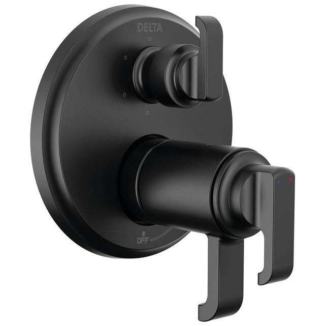 Delta Faucet - TetraE TempAssure 17T Series Integrated Diverter Trim with 6-Setting - Matte Black