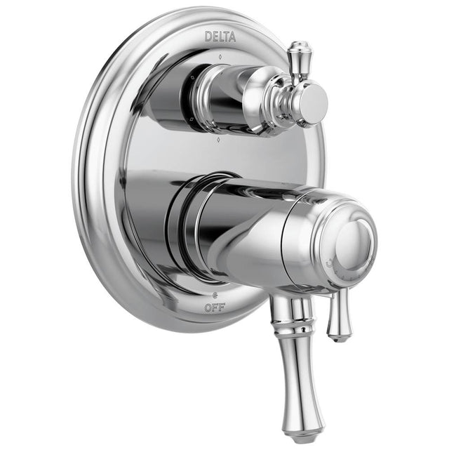 Delta Faucet - CassidyE Traditional 2-Handle TempAssure 17T Series Valve Trim with 6-Setting Integrated Diverter - Chrome