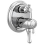 Delta Faucet - CassidyE Traditional 2-Handle TempAssure 17T Series Valve Trim with 6-Setting Integrated Diverter - Chrome