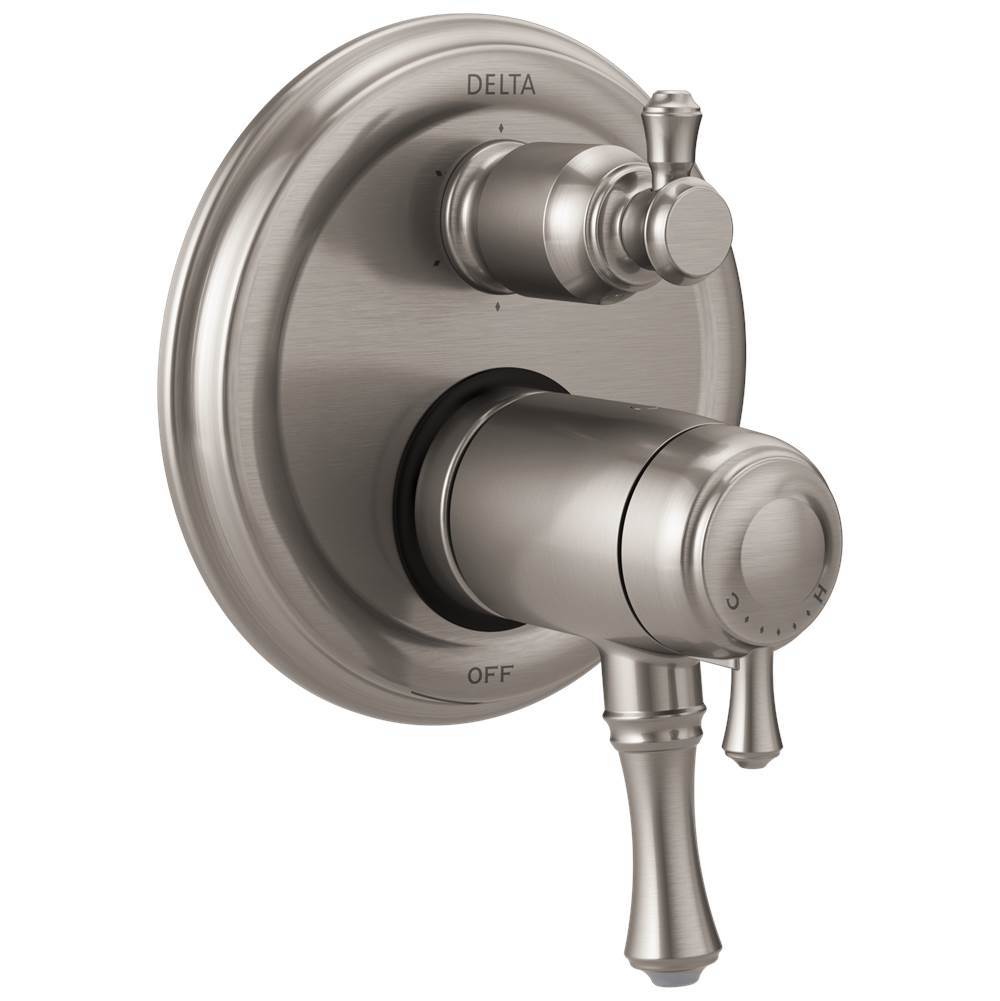 CassidyE Traditional 2-Handle TempAssure 17T Series Valve Trim with 6-Setting Integrated Diverter