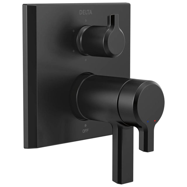 Delta Faucet - PivotalE TempAssure 17T Series Valve Trim with 6-Setting Integrated Diverter - Matte Black