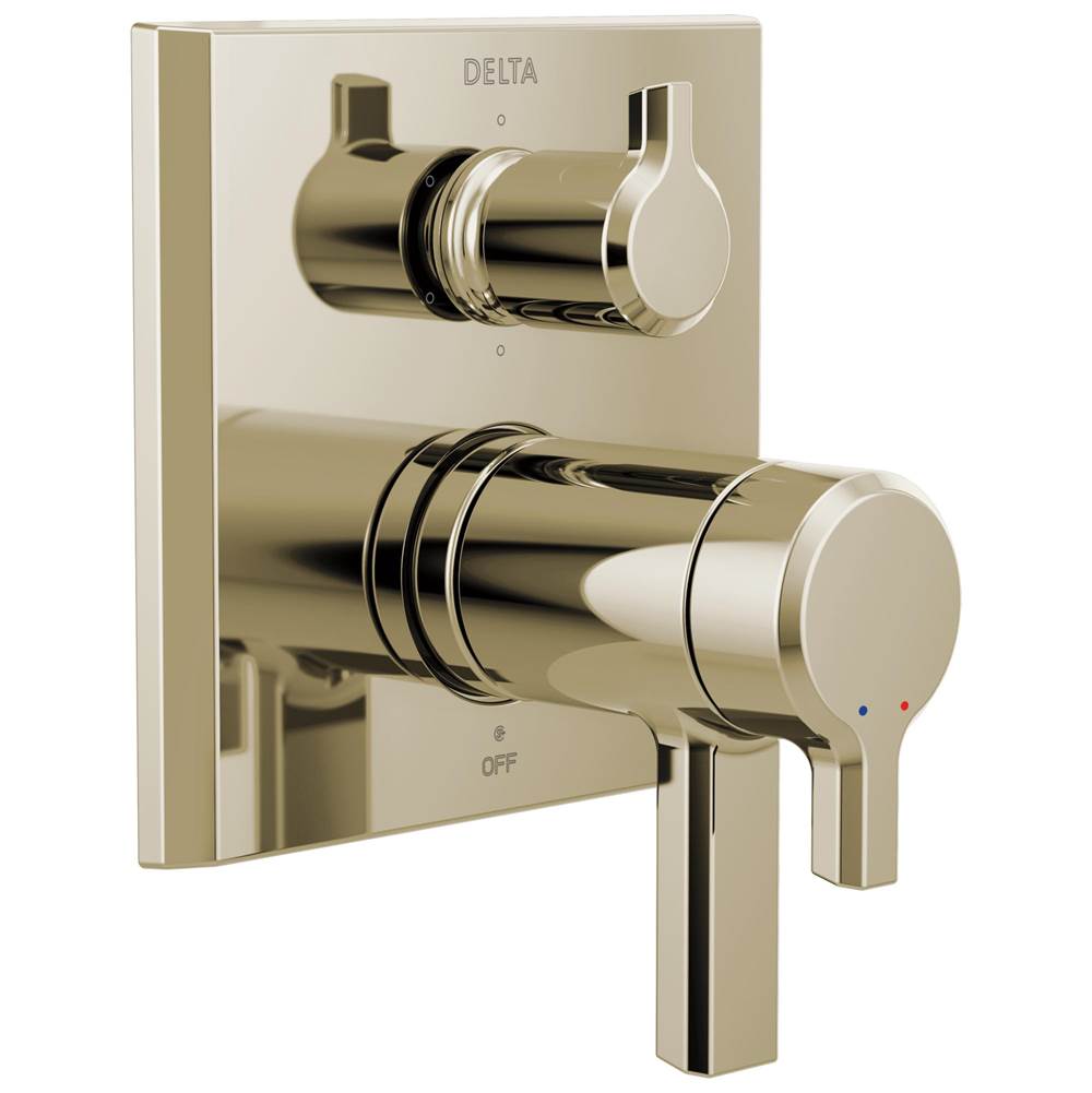 Delta Faucet - PivotalE TempAssure 17T Series Valve Trim with 6-Setting Integrated Diverter - LumicoatÂ® Polished Nickel