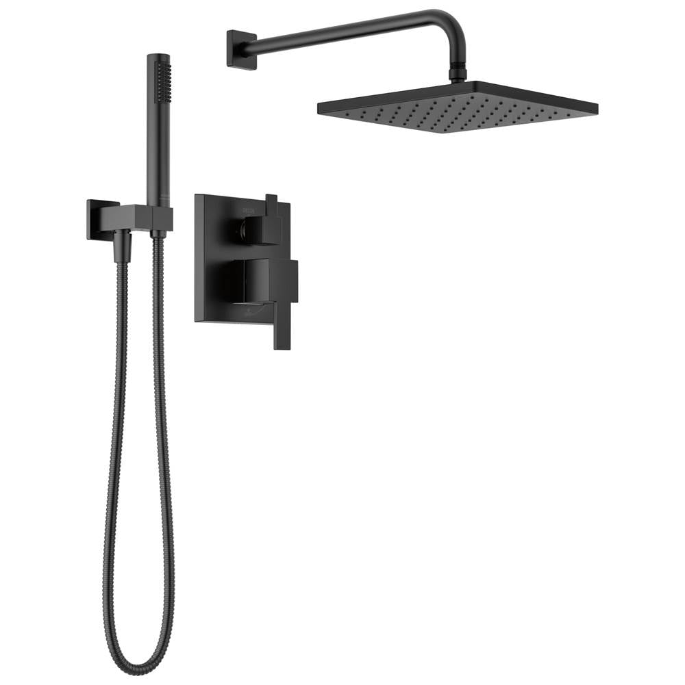 Delta Faucet - Modern Monitor 14 Series Shower with Raincan & Hand Shower - Matte Black