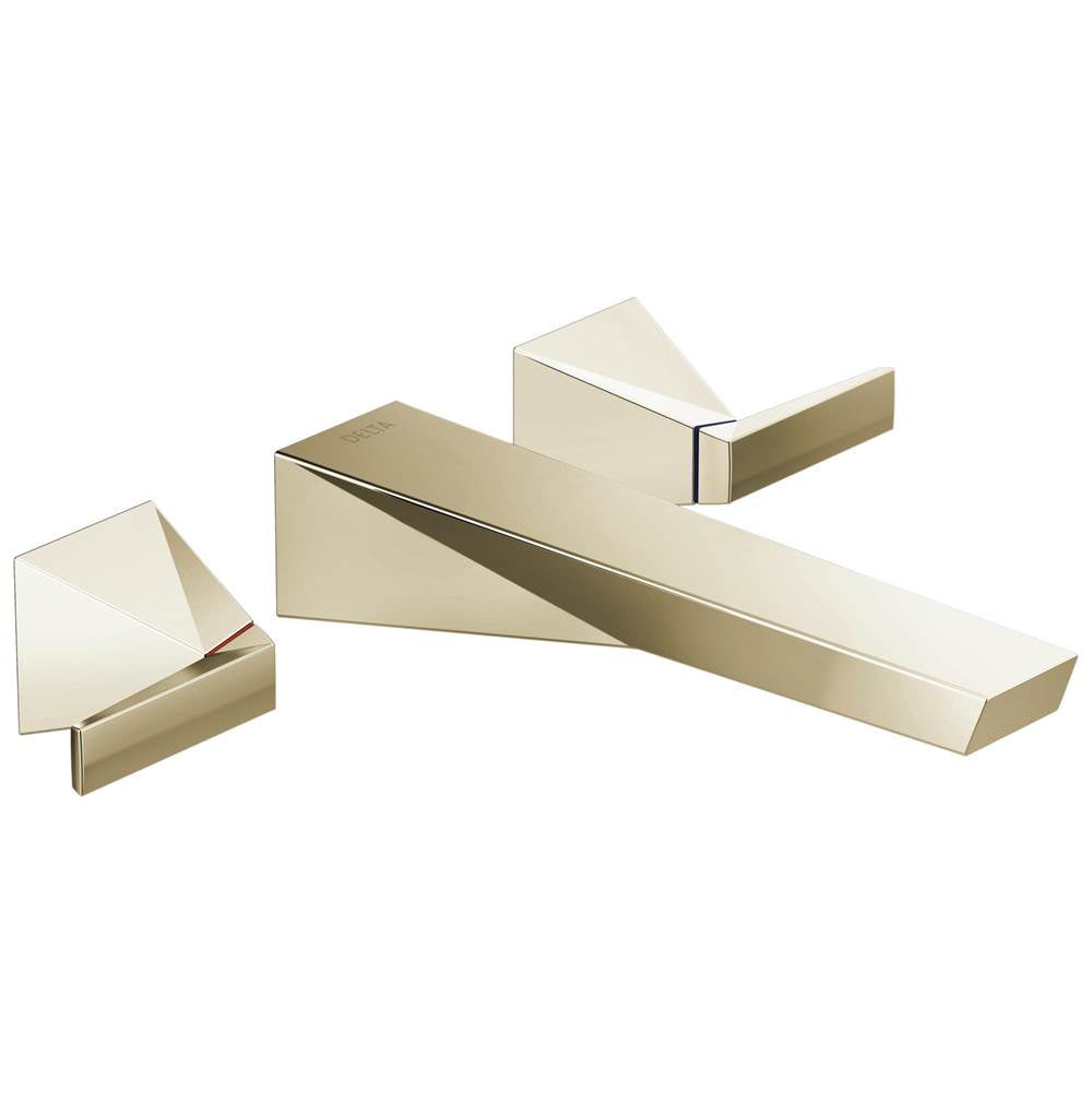 Delta Faucet - TrillianE Two Handle Wall Mount Bathroom Faucet Trim - LumicoatÂ® Polished Nickel