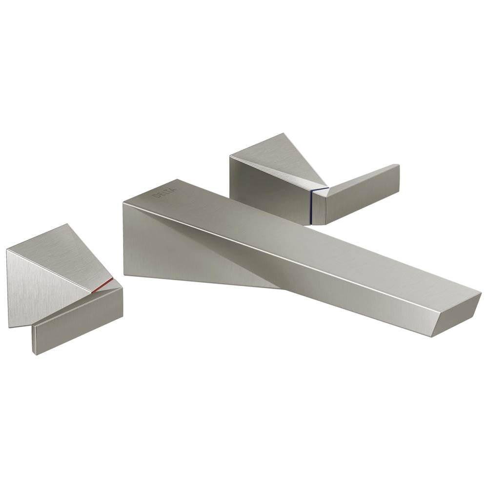 Delta Faucet - TrillianE Two Handle Wall Mount Bathroom Faucet Trim - LumicoatÂ® Stainless