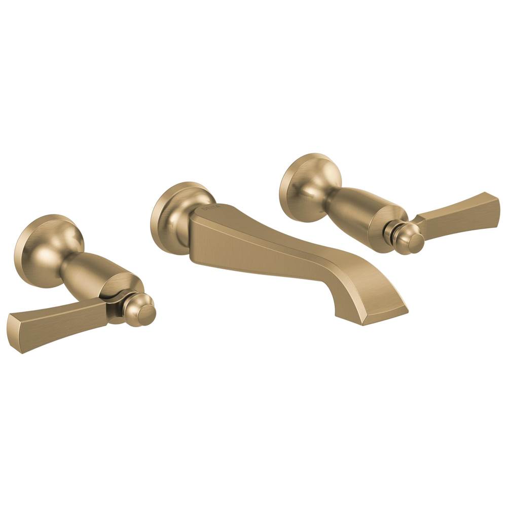 Delta Faucet - DorvalE Two Handle Wall Mount Bathroom Faucet Trim Only - Champagne Bronze