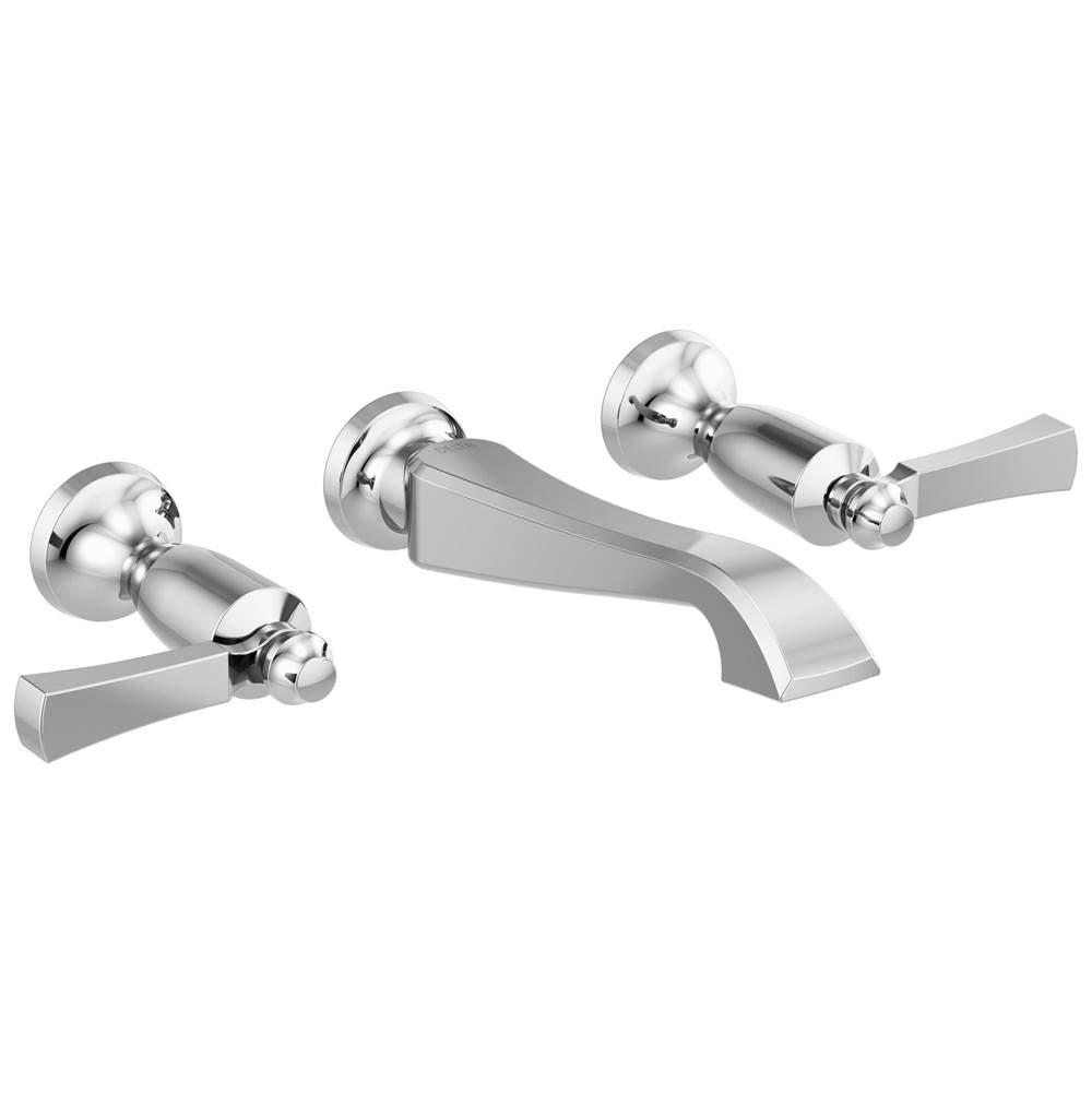 Delta Faucet - DorvalE Two Handle Wall Mount Bathroom Faucet Trim Only - Chrome