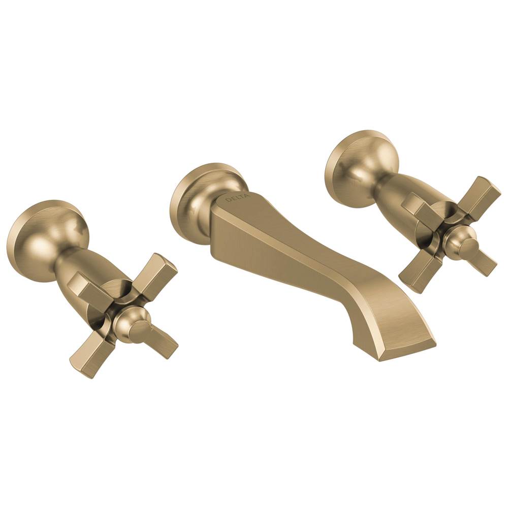 Delta Faucet - DorvalE Two Handle Wall Mount Bathroom Faucet Trim Only - Champagne Bronze