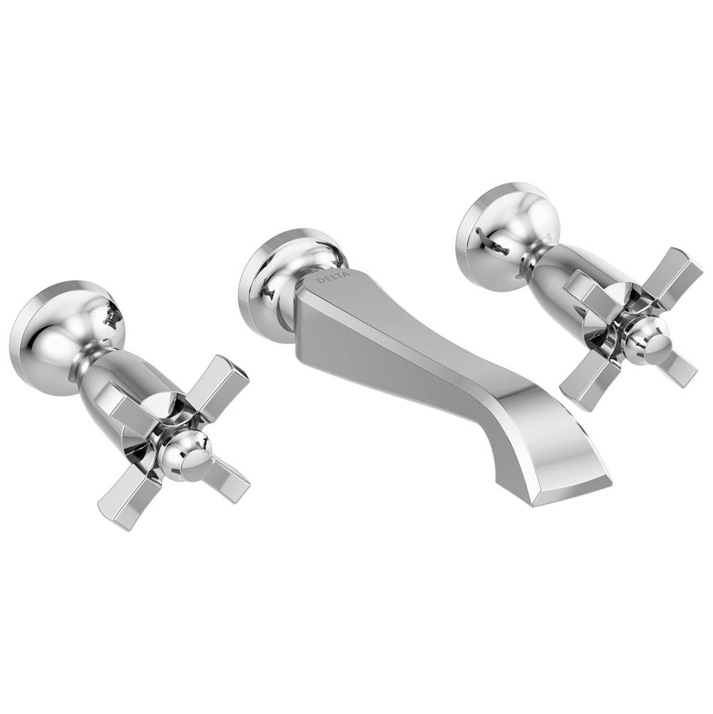 Delta Faucet - DorvalE Two Handle Wall Mount Bathroom Faucet Trim Only - Chrome
