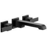 Delta Faucet - Ara Two Handle Wall Mount Bathroom Faucet Trim - Matte Black