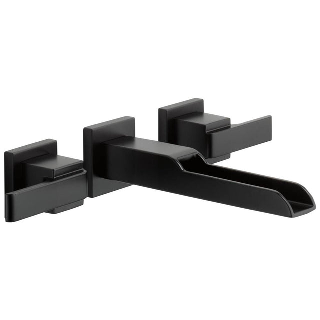 Delta Faucet - Ara Two Handle Wall Mount Channel Bathroom Faucet Trim - Matte Black