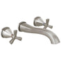 Delta Faucet - Stryke Two Handle Wall Mount Bathroom Faucet Trim Without Pop-Up Drain - Lumicoat Stainless