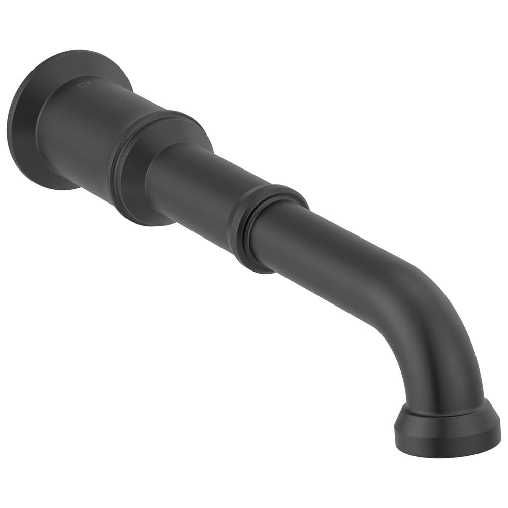 Delta Faucet - BroderickE Two Handle Wall Mount Bathroom Faucet Trim - Less Handles - Matte Black