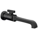 Delta Faucet - TetraE Single Handle Wall Mount Bathroom Faucet Trim - Matte Black