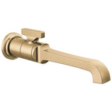 Delta Faucet - TetraE Single Handle Wall Mount Bathroom Faucet Trim - LumicoatÂ® Champagne Bronze