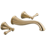 Delta Faucet - CassidyE Two Handle Wall Mount Bathroom Faucet Trim - Champagne Bronze