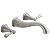Delta Faucet - CassidyE Two Handle Wall Mount Bathroom Faucet Trim - Stainless