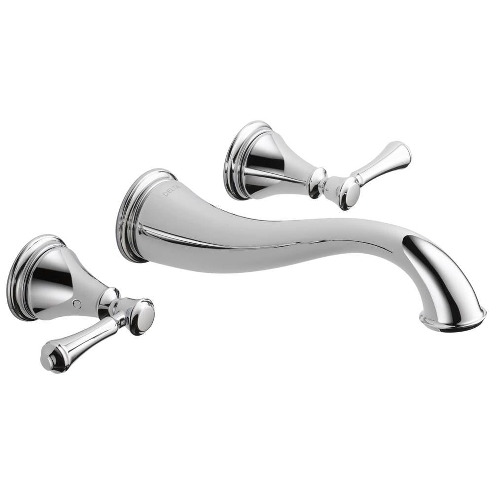 Delta Faucet - CassidyE Two Handle Wall Mount Bathroom Faucet Trim - Chrome