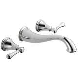 Delta Faucet - CassidyE Two Handle Wall Mount Bathroom Faucet Trim - Chrome