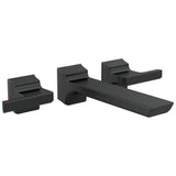 Delta Faucet - PivotalE Two-Handle Wall Mount Bathroom Faucet Trim - Matte Black